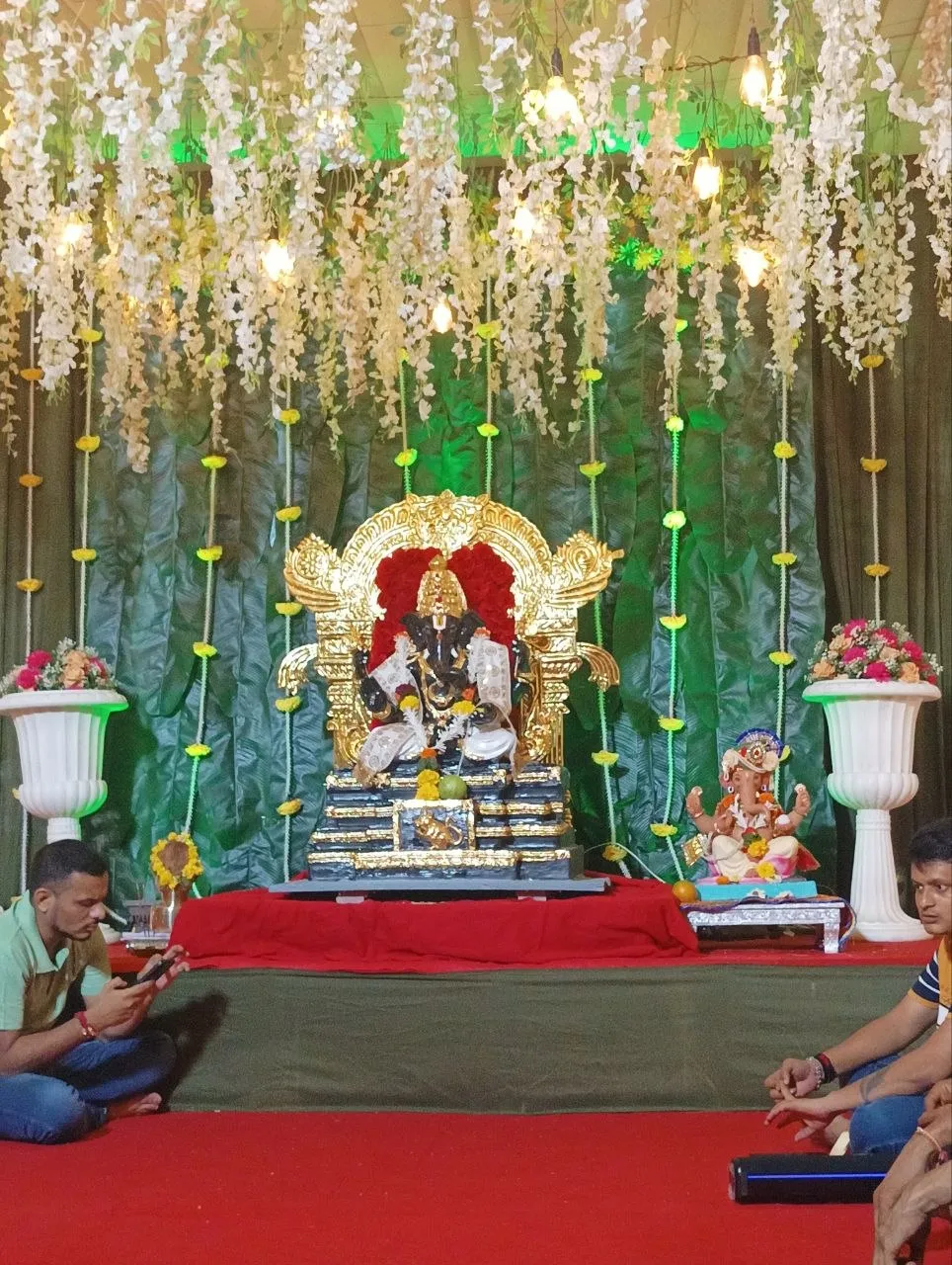 Ganesha statue in a pandal