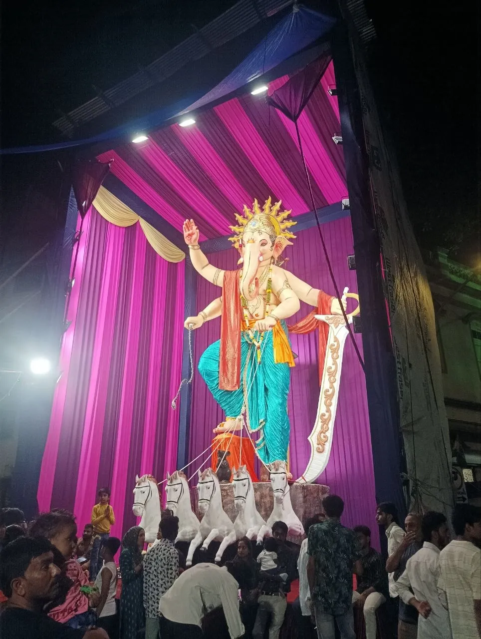 Ganesha statue in a pandal