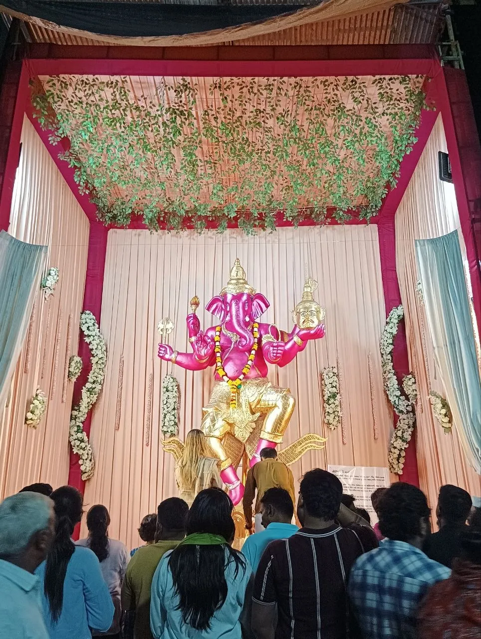 Ganesha statue in a pandal