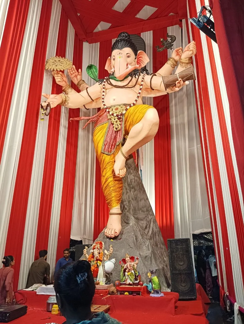 Ganesha statue in a pandal