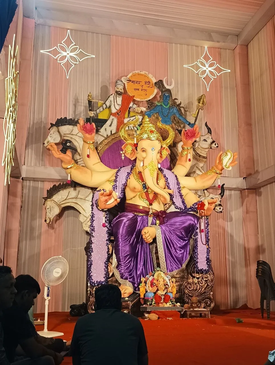 Ganesha statue in a pandal