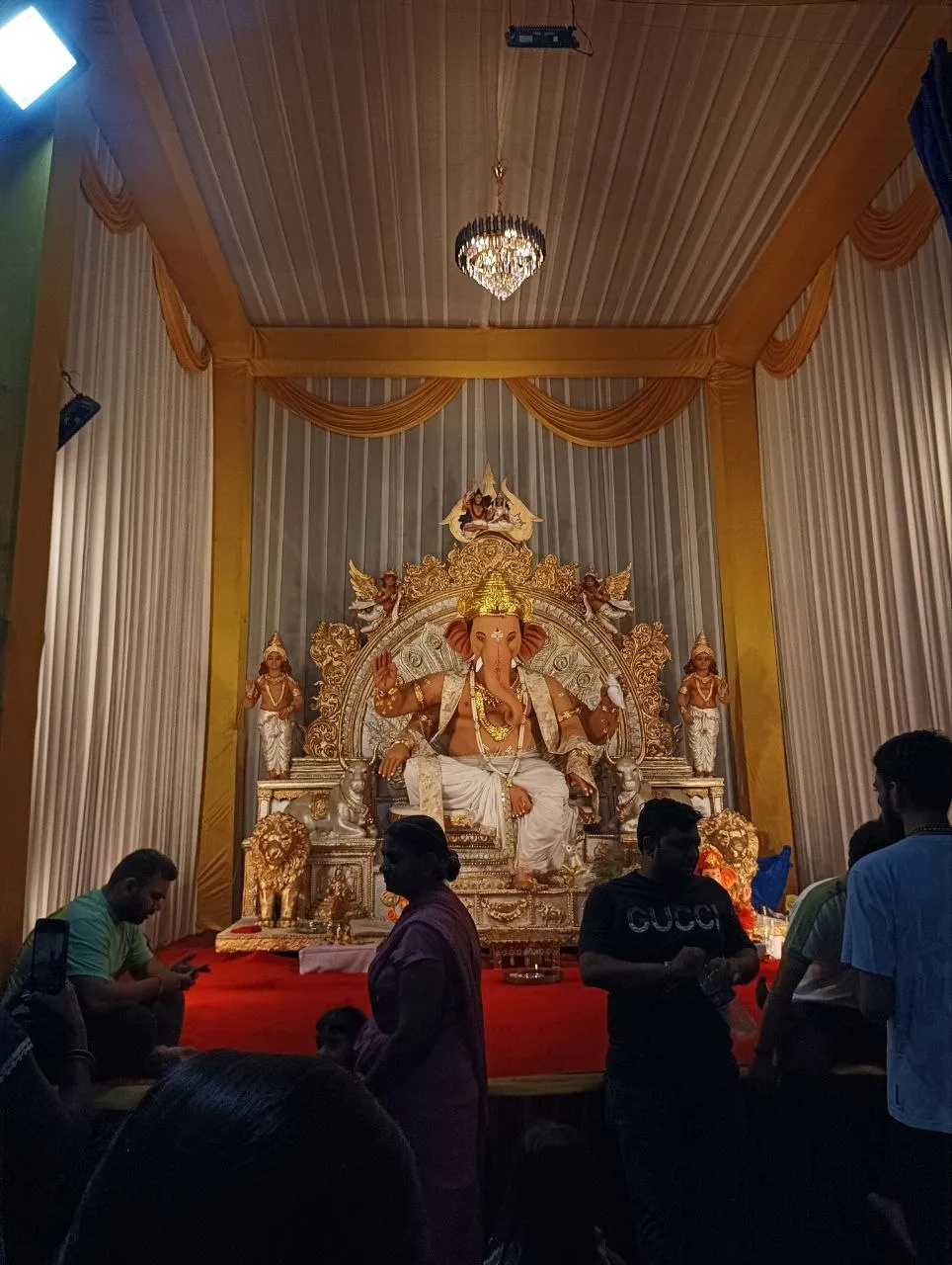 Ganesha statue in a pandal