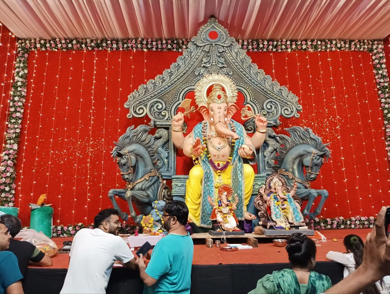 Ganesha statue in a pandal
