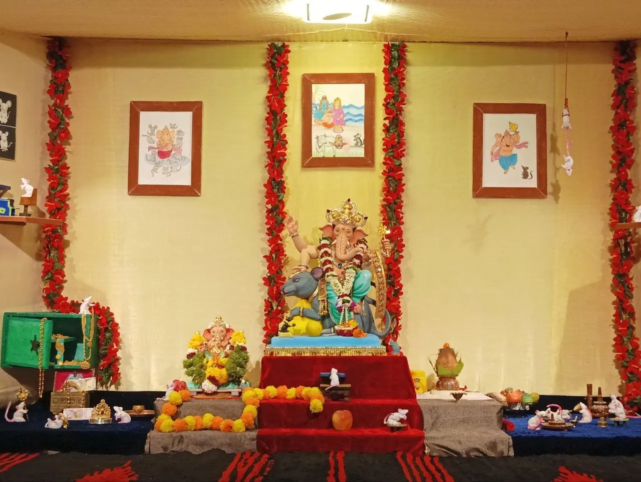 Ganesha statue in a pandal