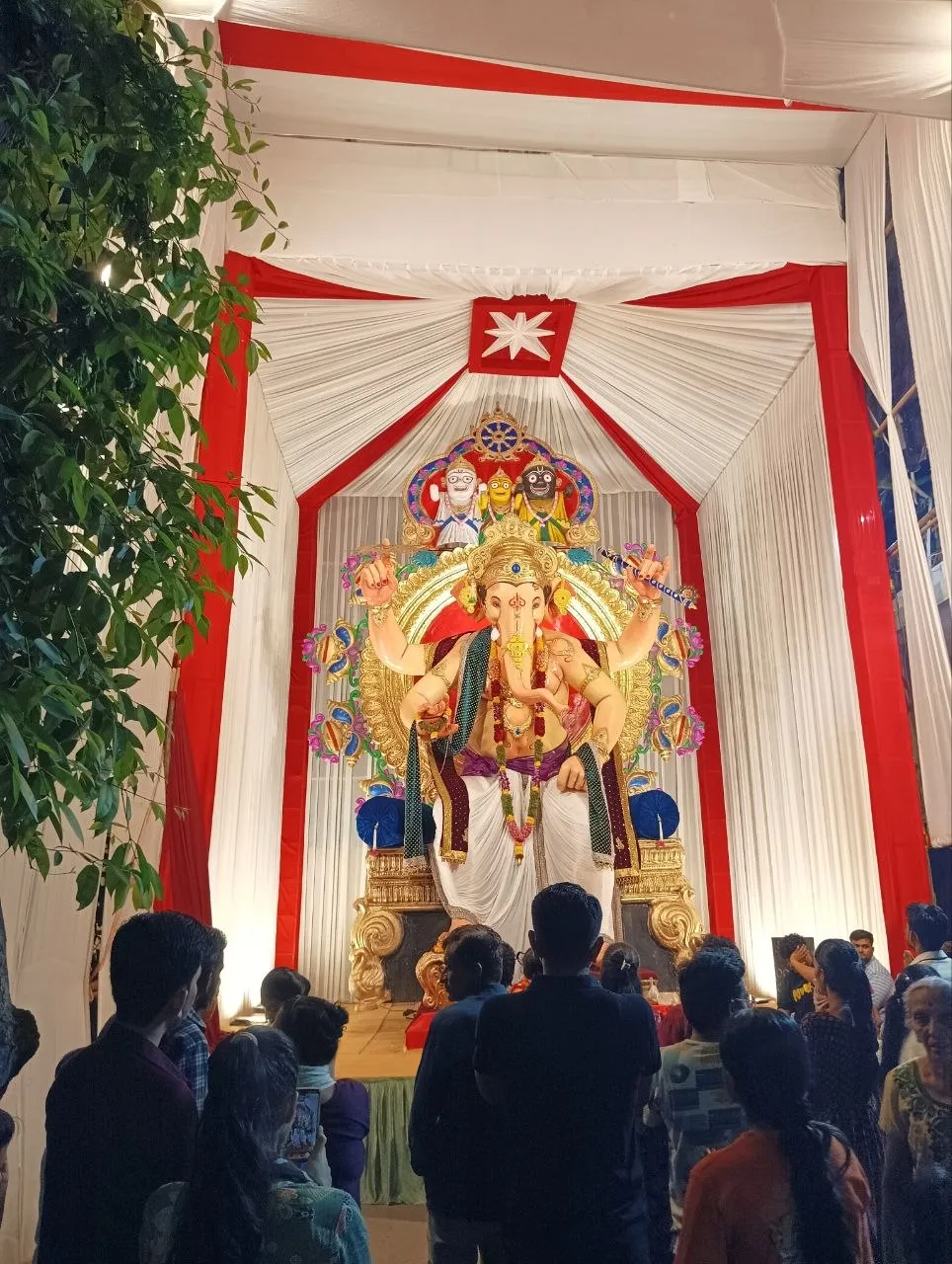 Ganesha statue in a pandal