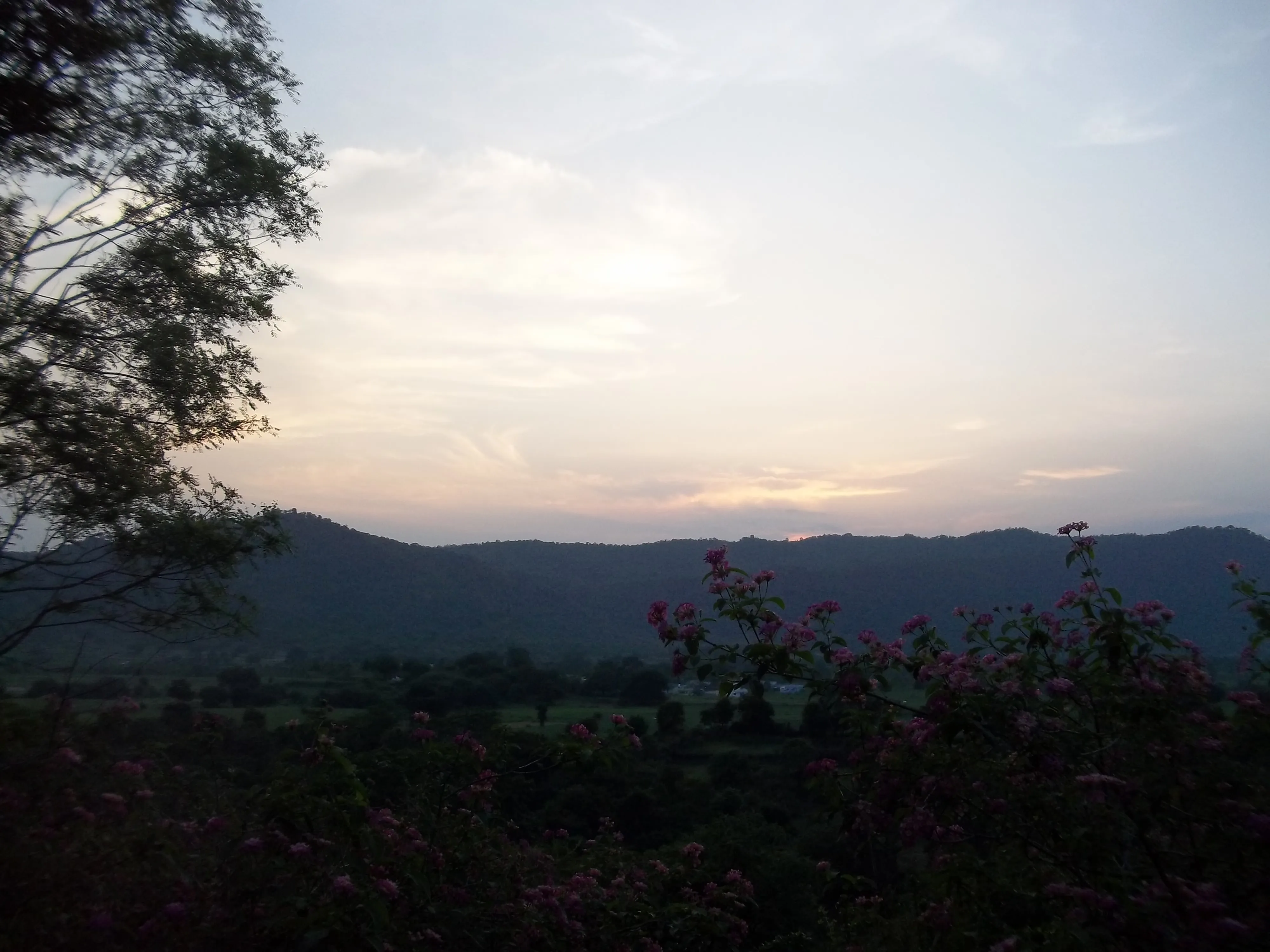 Sunset on a remote mountain